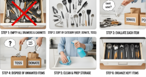 Declutter Before You Organize Kitchen Gadgets step by step guide